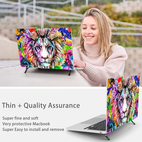 حافظة Tuiklol لجهاز MacBook Air 13.6 بوصة 2024 2023 موديل M3 A3113 M2 A2681، حافظة صلبة مع غطاء لوحة مفاتيح وواقي شاشة وقابس غبار لجهاز MacBook Air 13.6، بومة صغيرة لطيفة in Kuwait