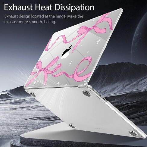Tuiklol for MacBook Air 13.6 inch Case 2024 2023 2022 Release M3 A3113 M2 A2681,Ultra-Thin Crashproof Hard Shell Cases with Keyboard Cover & Dust Plug & Screen Protector, Bowknot in Kuwait