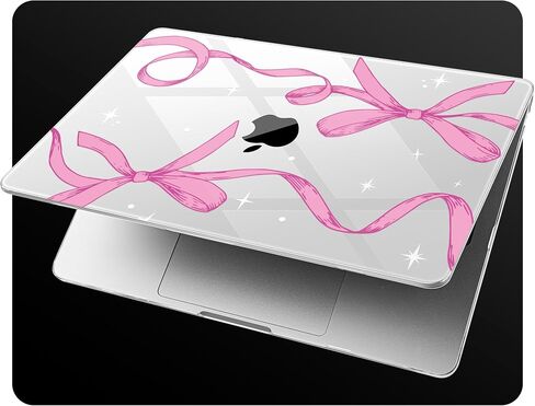 Tuiklol for MacBook Air 13.6 inch Case 2024 2023 2022 Release M3 A3113 M2 A2681,Ultra-Thin Crashproof Hard Shell Cases with Keyboard Cover & Dust Plug & Screen Protector, Bowknot in Kuwait