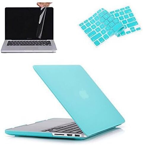 Ruban Case for MacBook Pro Retina 13 inch (Models: A1502 & A1425) (Older Version Release 2015 - end 2012) Keyboard Cover with Screen Protector (Black) in Saudi Arabia