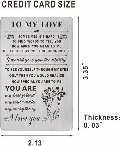 Resdink I Love You Gifts for Her Women, Romantic Valentine's Day Christmas Card for Girlfriend Wife, Female Anniversary Love Gifts Card Woman Mini Love Note in Kuwait