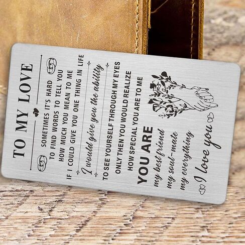 Resdink I Love You Gifts for Her Women, Romantic Valentine's Day Christmas Card for Girlfriend Wife, Female Anniversary Love Gifts Card Woman Mini Love Note in Kuwait