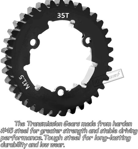 35T Spur Gear Cush Drive ترقيات جزء لـ 1/5 X-Maxx 6S، X-Maxx 8S Monster Truck، غطاء محرك كوش من الألومنيوم، فولاذ كربوني متوسط ​​35T 1.5 Spur Gear مع ترس ترس (15T/16T/17T/18T)، أخضر in Kuwait