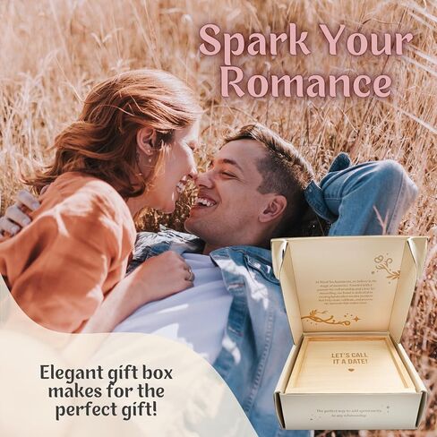 لعبة Date Night Box - 52 فكرة للتاريخ الرومانسي + 4 تواريخ مخصصة وعملة صانع القرار - هدية ممتعة للأزواج، واحتفالات الذكرى السنوية، وحفلات الزفاف، وحفلات توديع العزوبية، له ولها، والذكرى السنوية in Kuwait