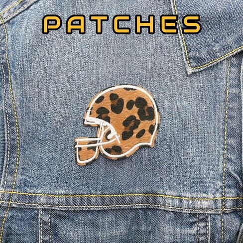 Football Iron On Patches, Embroidered Jeans Patches, Trendy Bow Bowknot Women Sports Applique Girl Emblem Badge Sew On/Iron On Patch for Jeans, Backpacks, Clothes, Clothing, Jackets, & Hats. in Saudi Arabia