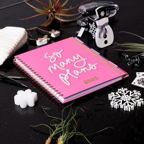 2025 Eccolo Large Spiral Agenda Planner, Hardcover, Weekly & Monthly Pages, 12 Month, Art + Quotes (Extra Large - 9" x 10.5") in Kuwait