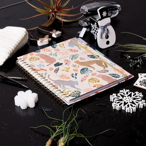 2025 Eccolo Large Spiral Agenda Planner, Hardcover, Weekly & Monthly Pages, 12 Month, Art + Quotes (Extra Large - 9" x 10.5") in Kuwait