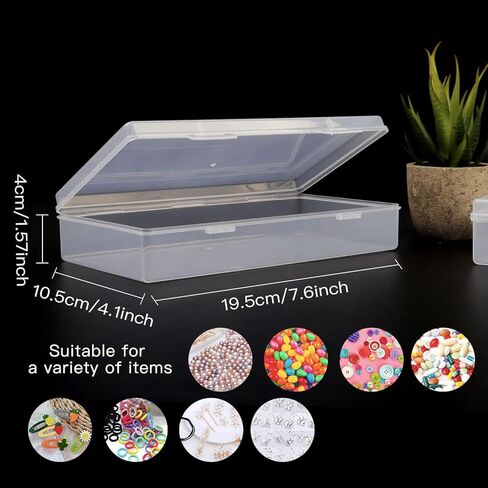 Coobbar File Portable Project Case,6 Pack Plastic Storage Box Scrapbook Paper Storage Boxes Documents Magazines Holder,Plastic File Case A4 Paper Case (7.7 x 4.1 x 1.6 Inches) in Kuwait