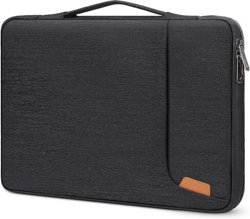 MOSISO 360 Protective Laptop Sleeve Bag Compatible with MacBook Air/Pro, 13-13.3 inch Notebook, Compatible with MacBook Pro 14 inch M4 M3 M2 M1 2024-2021, Vertical Bag with Bevel Corner & Belt, Black in Saudi Arabia