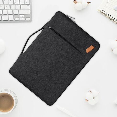 MOSISO 360 Protective Laptop Sleeve Bag Compatible with MacBook Air/Pro, 13-13.3 inch Notebook, Compatible with MacBook Pro 14 inch M4 M3 M2 M1 2024-2021, Vertical Bag with Bevel Corner & Belt, Black in Saudi Arabia