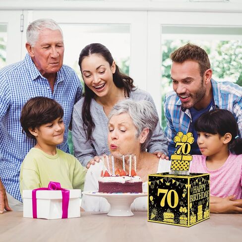 chiazllta 30th Birthday Surprise Gift Box Happy Birthday Money Box for Cash Pull Out Surprise Box Explosion for Girls Boys with Greeting Card Money Roll Gift Box for 30th Birthday Party Black Gold in Saudi Arabia
