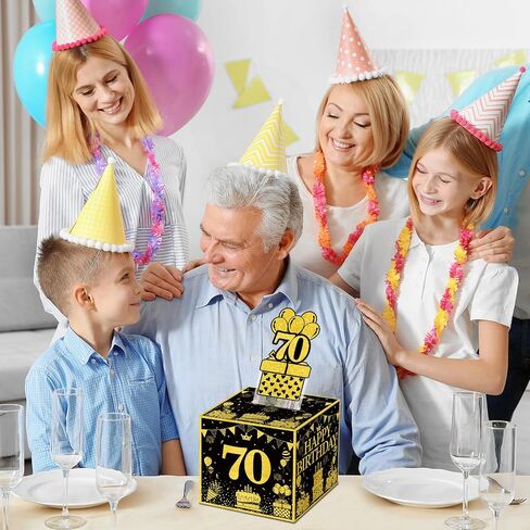chiazllta 30th Birthday Surprise Gift Box Happy Birthday Money Box for Cash Pull Out Surprise Box Explosion for Girls Boys with Greeting Card Money Roll Gift Box for 30th Birthday Party Black Gold in Saudi Arabia
