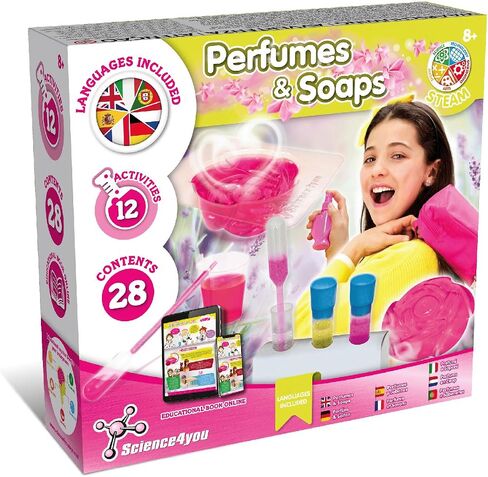 Science4you - Bath Bomb Making Kit for Kids +8 Years Old - Make Your Own Bath Bombs with 6 Science Experiments for Kids - Educational Science Kits for Kids Age 8, Bath Bombs Gift Set for Girls in Saudi Arabia