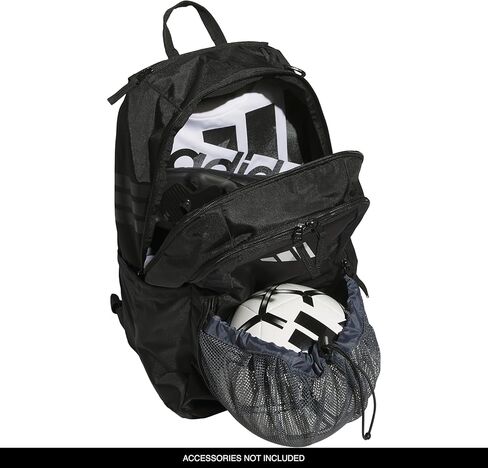 حقيبة ظهر adidas Stadium 4.0 Team Sports (36L) حقيبة كمبيوتر محمول رياضية متينة، أخضر داكن، مقاس واحد in Kuwait