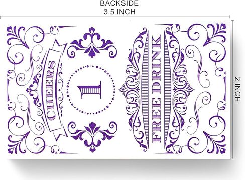 RXBC2011 100 كوبونات تذاكر مشروبات مجانية لمشروب مجاني وحفلات الزفاف وحفلات العمل وجمع التبرعات باللون الأبيض والأرجواني in Saudi Arabia