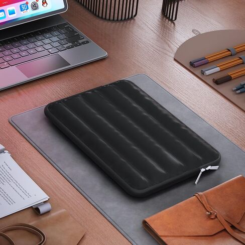 WU-S Puffy 15-16 Inch Laptop Sleeve Case for Women Men Carrying Cover Compatible with MacBook Pro 15" 16", Latitude 7640, 15.6" 15b. Notebook Portable Case (Beige, 15-16 Inch) in Kuwait