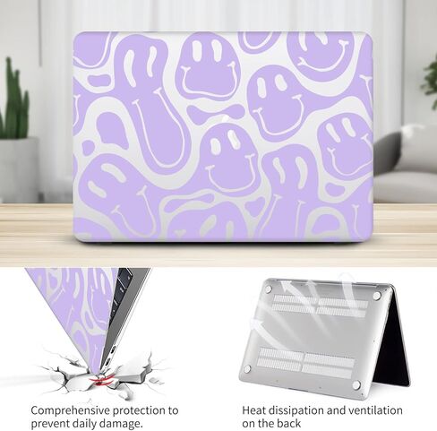 Watbro متوافق مع حافظة MacBook Pro 13 بوصة 2020 2019 2018 إصدار M1 A2338/A2251/A2289/A2159/A1989/A1706/A1708، حافظة بنمط حديث من السبعينيات، مناسبة لجهاز MacBook Pro 2020 مع معرف اللمس in Kuwait