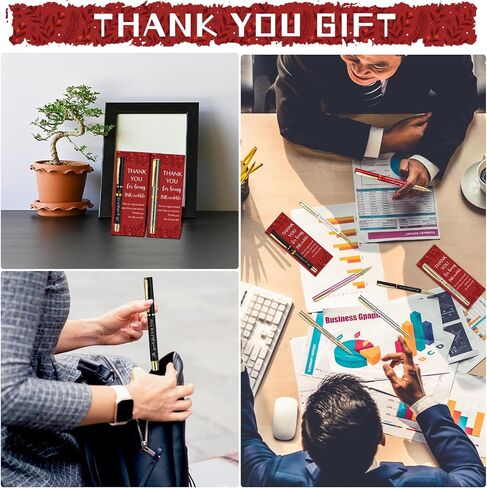 Geyoga 20 Set Employee Appreciation Gift Inspirational Ballpoint Pen Black Ink with Thank You Card Motivational Gift for Team Coworker Nurse Volunteer Assistant Graduation(Boho Colors,Rustic Style) in Kuwait
