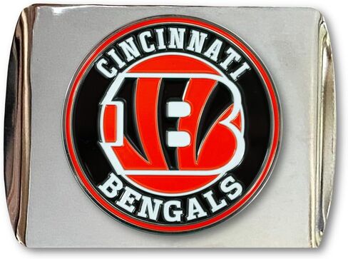 New Orleans Saints NFL Chrome Metal Hitch Cover with 3D Colored Team Logo by FANMATS - Unique Roundel Molded Design – Easy Installation on Truck, SUV, Car or ATV - Ideal Gift for Die Hard Football Fan in Saudi Arabia