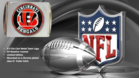 New Orleans Saints NFL Chrome Metal Hitch Cover with 3D Colored Team Logo by FANMATS - Unique Roundel Molded Design – Easy Installation on Truck, SUV, Car or ATV - Ideal Gift for Die Hard Football Fan in Saudi Arabia