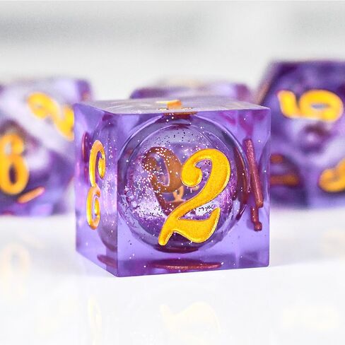 DND Dice Set Sharp Edge Dice， Resin D&D Dice Set for TTRPGs Dungeons and Dragons Gifts，Resin Dice Dungeons and Dragons D&D Dice(Blood) in Saudi Arabia