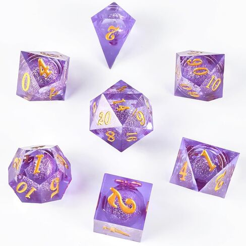 DND Dice Set Sharp Edge Dice， Resin D&D Dice Set for TTRPGs Dungeons and Dragons Gifts，Resin Dice Dungeons and Dragons D&D Dice(Blood) in Saudi Arabia