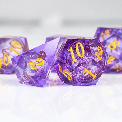 DND Dice Set Sharp Edge Dice， Resin D&D Dice Set for TTRPGs Dungeons and Dragons Gifts，Resin Dice Dungeons and Dragons D&D Dice(Blood) in Saudi Arabia