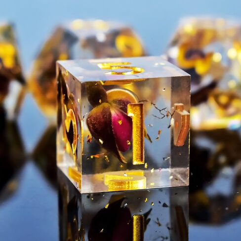 DND Dice Set Sharp Edge Dice， Resin D&D Dice Set for TTRPGs Dungeons and Dragons Gifts，Resin Dice Dungeons and Dragons D&D Dice(Blood) in Saudi Arabia