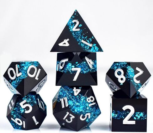 DND Dice Set Sharp Edge Dice， Resin D&D Dice Set for TTRPGs Dungeons and Dragons Gifts，Resin Dice Dungeons and Dragons D&D Dice(Blood) in Saudi Arabia