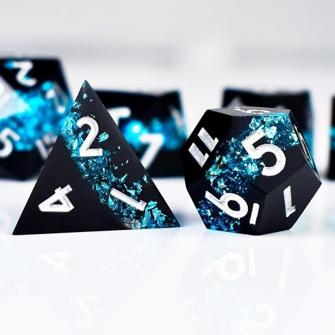 DND Dice Set Sharp Edge Dice， Resin D&D Dice Set for TTRPGs Dungeons and Dragons Gifts，Resin Dice Dungeons and Dragons D&D Dice(Blood) in Saudi Arabia