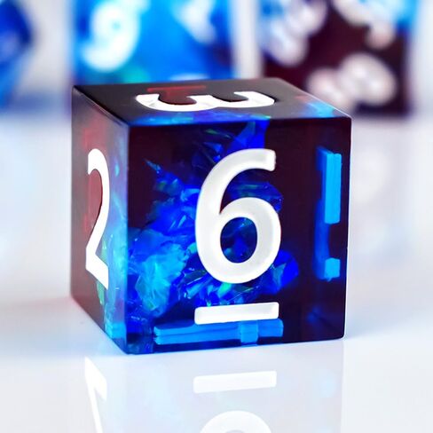 DND Dice Set Sharp Edge Dice， Resin D&D Dice Set for TTRPGs Dungeons and Dragons Gifts，Resin Dice Dungeons and Dragons D&D Dice(Blood) in Saudi Arabia