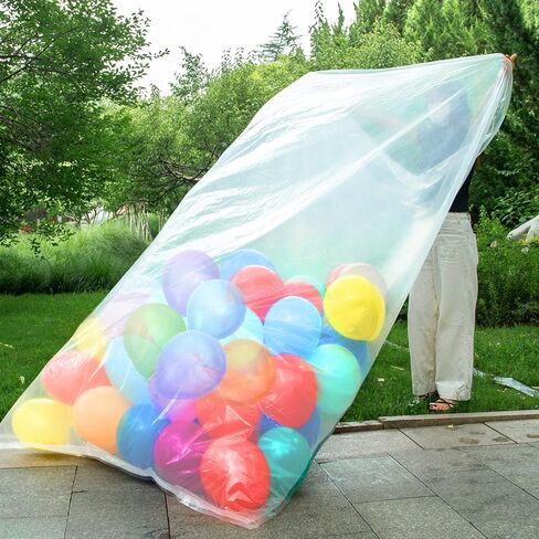 4 Pcs Large Balloon Bags for Transport, Clear Balloon Bags Include 2 Pcs 98 x 59 Inch, 2 Pcs 59 x 47 Inch Plastic Balloon Storage Bag for Wedding Birthday Party and Children's Parties in Saudi Arabia