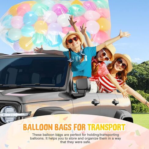 4 Pcs Large Balloon Bags for Transport, Clear Balloon Bags Include 2 Pcs 98 x 59 Inch, 2 Pcs 59 x 47 Inch Plastic Balloon Storage Bag for Wedding Birthday Party and Children's Parties in Saudi Arabia