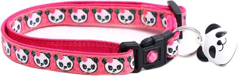 Panda Bear Cat Collar with Charm & Bell | Safety Breakaway Collar | Adjustable Large Size or Kitten Collar (Aqua, Small(10lbs & Less)) in Kuwait