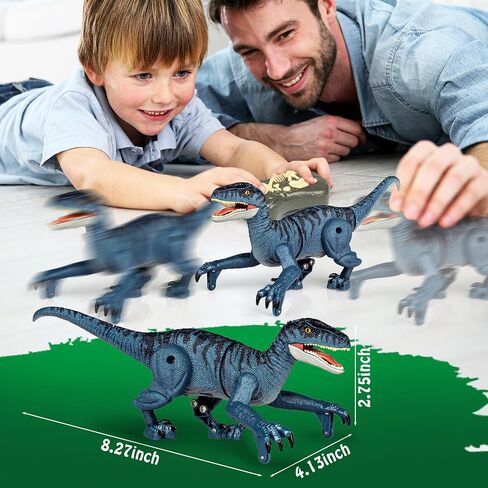 Hot Bee Dinosaur Toys for Kids 3-5-7, Remote Control Dinosaur Toys for 3 4 5 6 7 8 Year Old Boys, Electronic Walking Robot Dinosaur Toy with Light & Realistic Roaring Sound in Saudi Arabia
