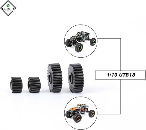 UTB18 Transmission Gear Kit Rear Portal Gears 48P 27T/14T Gear for Axial UTB18 Upgrades Capra Trail 4WD 1/18 RC Crawler in Kuwait