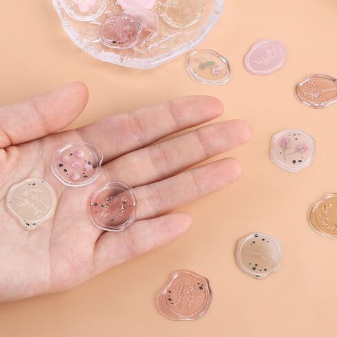 Pink Wax Seal Stickers Wedding Invitation Envelope Seal Stickers 54Pcs Adhesive Blush Stickers Premade Crystal Style with Floral for Bridal Shower Party Letter Envelope Gift Wrap Invitations Christmas in Saudi Arabia