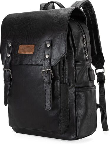 Wrangler Backpack for Women & Men Vegan Leather Travel Laptop Backpack Navy Blue College Backpack in Saudi Arabia
