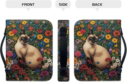 Horse Flowers Print Bible Covers for Women Men PU Leather Bible Bag Bible Carrying Case Bible Protective Bible Hand Bag with Handle Bible Accessories, M in Kuwait