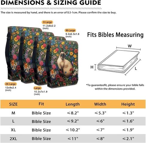 Horse Flowers Print Bible Covers for Women Men PU Leather Bible Bag Bible Carrying Case Bible Protective Bible Hand Bag with Handle Bible Accessories, M in Kuwait