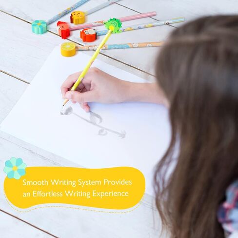 أقلام رصاص على شكل حيوانات من Zonon Kids مع ممحاة كرتونية لطيفة، أقلام خشبية ممتعة، أقلام جرافيت ملونة متنوعة مع مجموعة مطاطية لهدايا الأطفال العودة إلى اللوازم المدرسية (40 قطعة) in Saudi Arabia