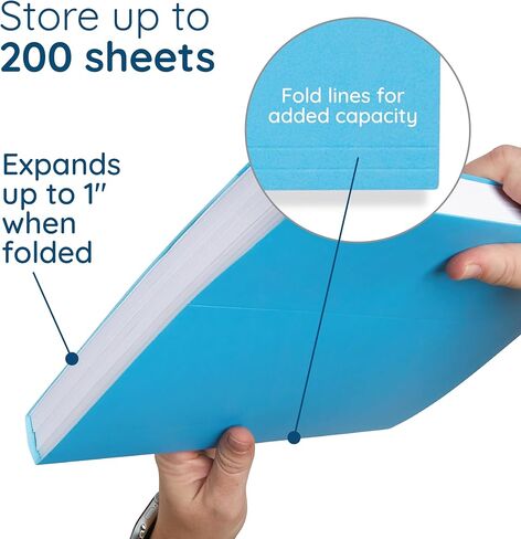 Blue Summit Supplies 25 Hanging File Folders, Letter Size, Assorted Jewel Tone Colors, 1/5 Cut Adjustable Tab Inserts, Designed for Color Coded File Organization, 25 Pack in Saudi Arabia