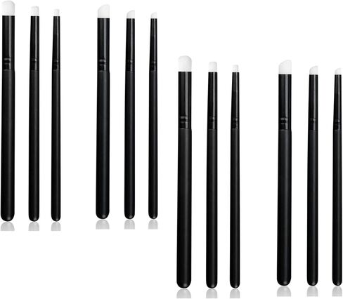 UNIMEIX فرشاة جافة للرسم المصغر مجموعة الرسم المصغر الجاف هواية مزج التفاصيل للرسم المصغر بدون جهد (6 رأس مستدير + 6 رأس مائل) in Kuwait