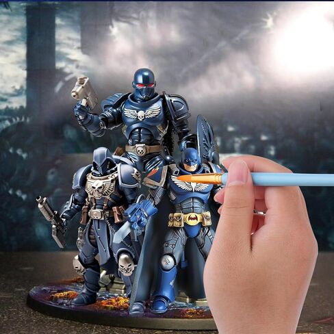 فرشاة طلاء 12 قطعة من Palksky للحصول على تفاصيل دقيقة، مجموعة فرش رسم صغيرة صغيرة لشخصيات الألعاب/التمثال/الحرف الفنية النموذجية (أزرق) in Kuwait