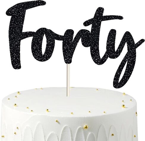 First Birthday Cake Topper - Double Sided Black Glitter, One anniversary cake toppers, 1st birthday Cake Decorating, Baby Shower Favors, Baby Birthday Party Baby Photo Booth Props in Kuwait