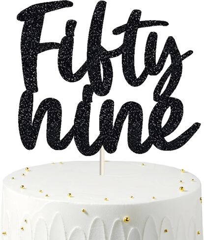 First Birthday Cake Topper - Double Sided Black Glitter, One anniversary cake toppers, 1st birthday Cake Decorating, Baby Shower Favors, Baby Birthday Party Baby Photo Booth Props in Kuwait