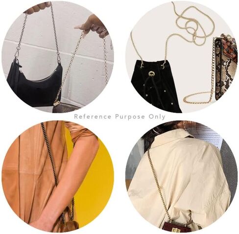 CRAFTMEMORE 55 Inches Purse Chain Strap, Crossbody Purse Handle Replacement, Metal Shoulder Handbag Accessories CH087 (Silver) in Kuwait