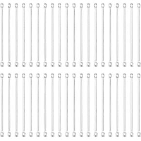 200pcs Adabele Raw Brass 2-Hole Bar Link 18mm Geometric Component Connector (1mm Hole) No Plated/Coated for Jewelry Craft Making CX-E5