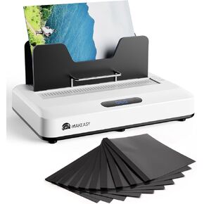 MAKEASY Thermal Binding Machine 500 Sheets Capacity, Digital Touch Panel, Air Cooling, Electric Thermal Binder for A4//A5/Letter Size Documents, Come with 10 PCS Binding Covers