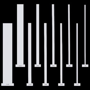 FINGERINSPIRE 10 Pcs Acrylic Bookbinding Spacer Tool 3/4/5/6/7/8/9/10/20/30mm White Bookbinding Ruler T Shape Straight Edge Book Binding Kit for Making Book with Spine, Covered with Protective Film